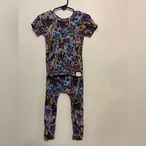 Ready Set Romper BAMBOO one-piece Dark Rose pattern, gently used